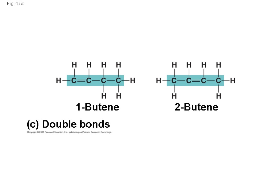 Fig. 4-5c (c) Double bonds 1-Butene 2-Butene